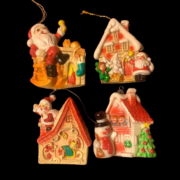Vintage Japan Blowmold Christmas Ornaments - Picture 1 of 1
